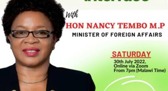 Foreign Minister Nancy Tembo to engage Diaspora Malawians on Saturday