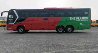FDH bank spoils ‘The Flames’ with a state of  the art bus<br>