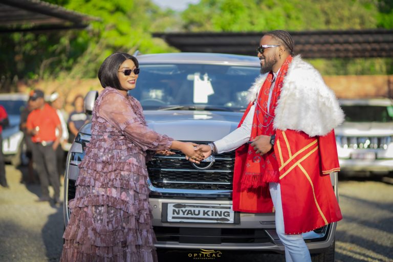 Diplomats car hire hands over a brand new Nissan Patrol V8 to musician Tay Grin
