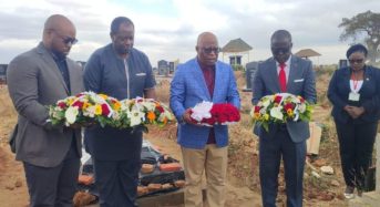 Former Zambia Veep Nevers Mumba visit Wambali Mkandawire’s grave