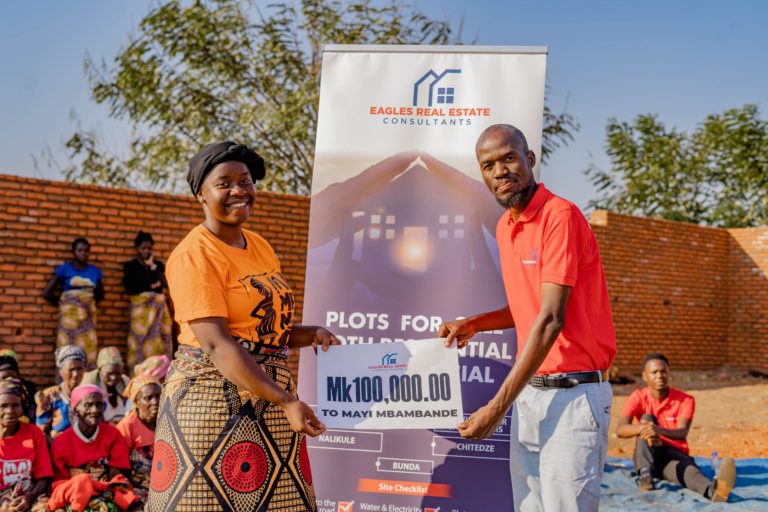 Eagles Real Estate Consultants  donates K100,000 towards Mai Mbambande’s elderly hostels construction project