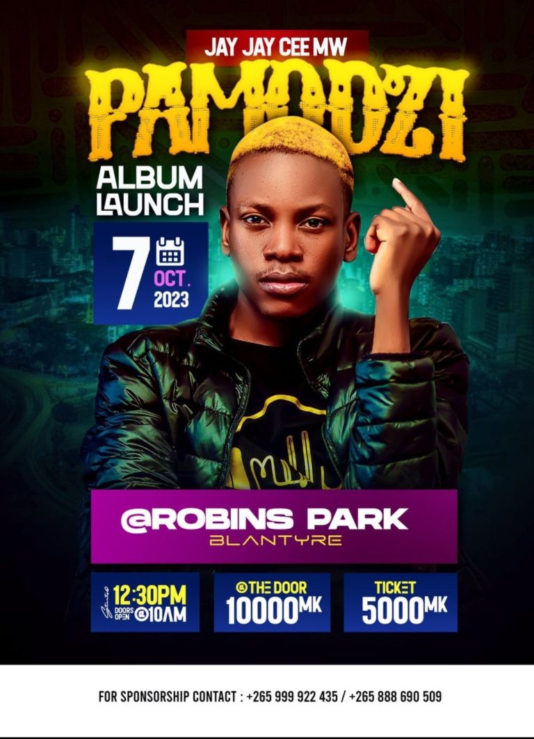 Jay Jay Cee to launch his album ‘Pamodzi’ on October 7