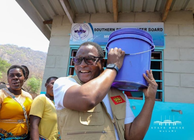 President Chakwera urges SRWB to maintain water projects success