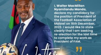 One more time’ Nyamilandu seeks  re-election at FAM