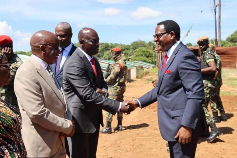Chakwera inspects Construction of Security Agencies Houses in Dowa