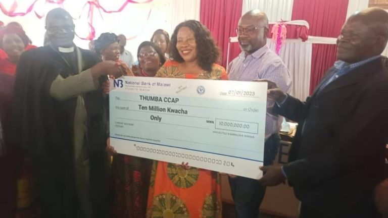 Kasungu North East parliamentarian Madalitso Kambauwa Wirima donates K10 million towards church construction project