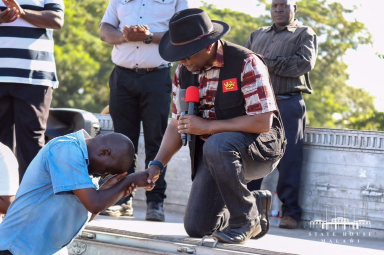 Chakwera offers hope and reassurance as he comforts flood victims in Nkhotakota