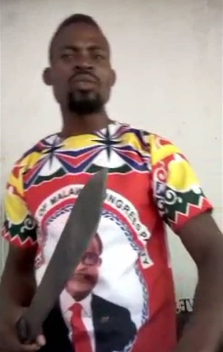 Kalindo calls for the arrest of man in MCP regalia brandishing weapons