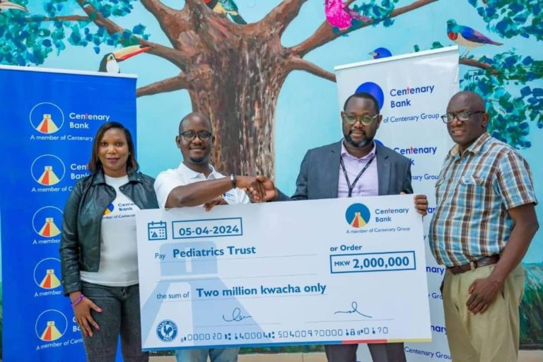Centenary Bank supports Pediatrics Trust with K2 million