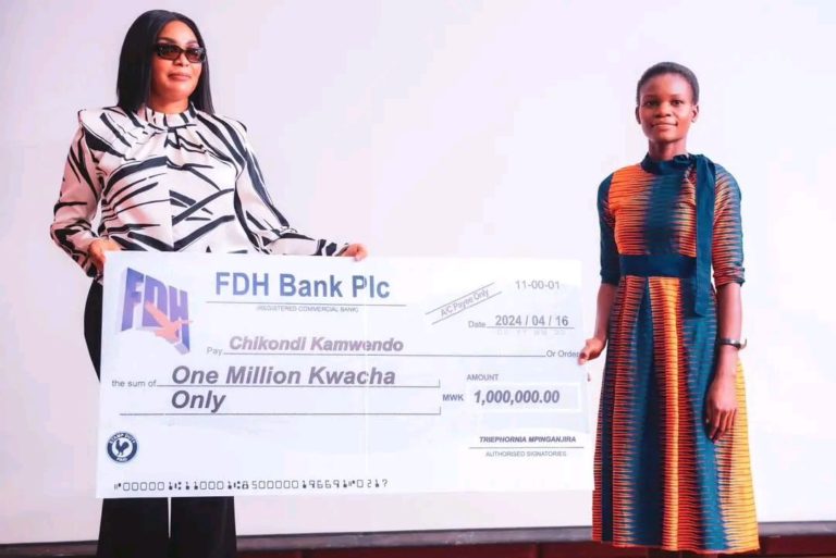 21-year-old girl emerges first winner of the Triephornia Mpinganjira’s’Kuthandiza Omwe Alibe Kuthekera Kupita Patsogolo’ initiative
