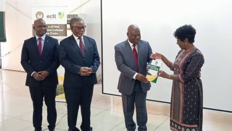Minister of Labour Agnes Nyalonje launches Labour Practices Code of conduct in its quest to eliminate child labour