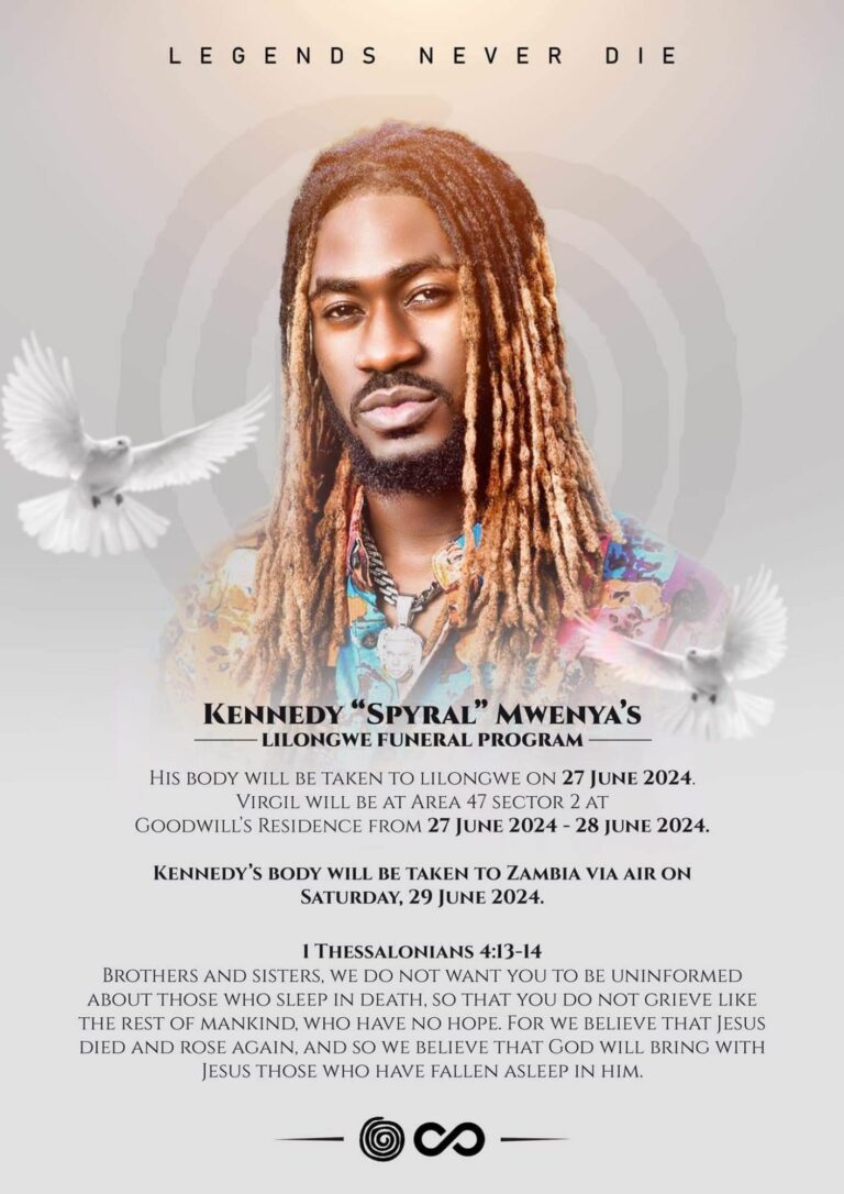 Hip-hop artist ‘Spyral Mwenya’ to be laid to rest in Zambia