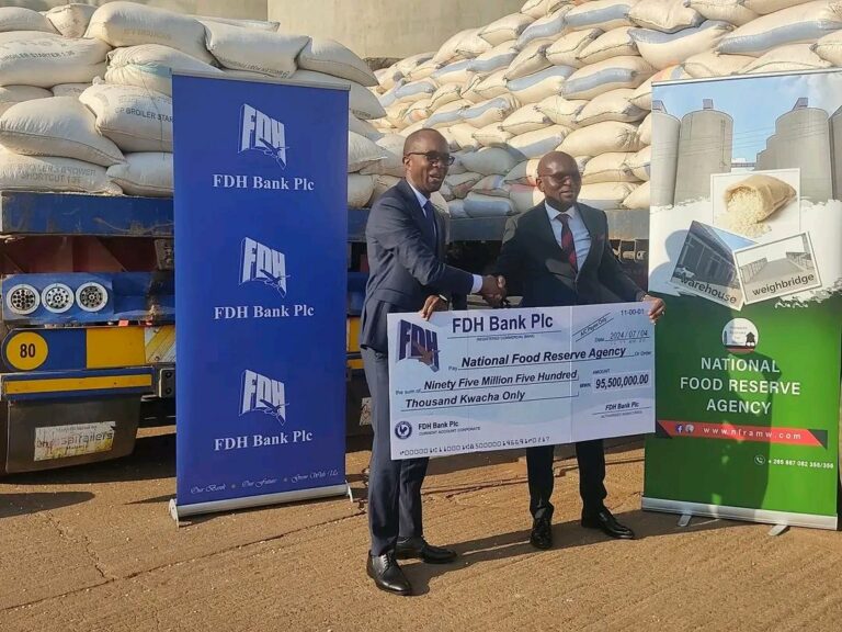 FDH Bank donates K95.5 million worth of maize to NRFA to combat hunger