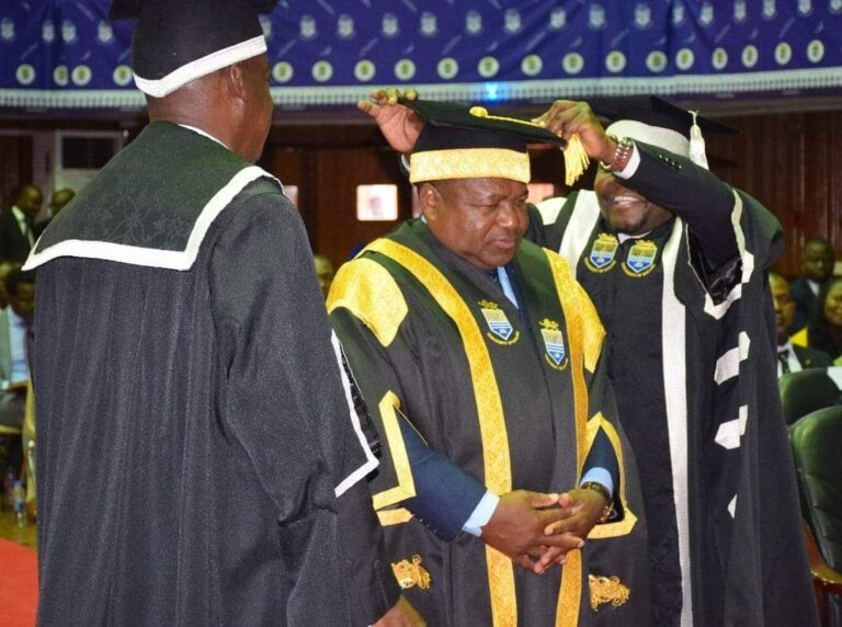 UNIMA confers Mozambique President with a Doctorate