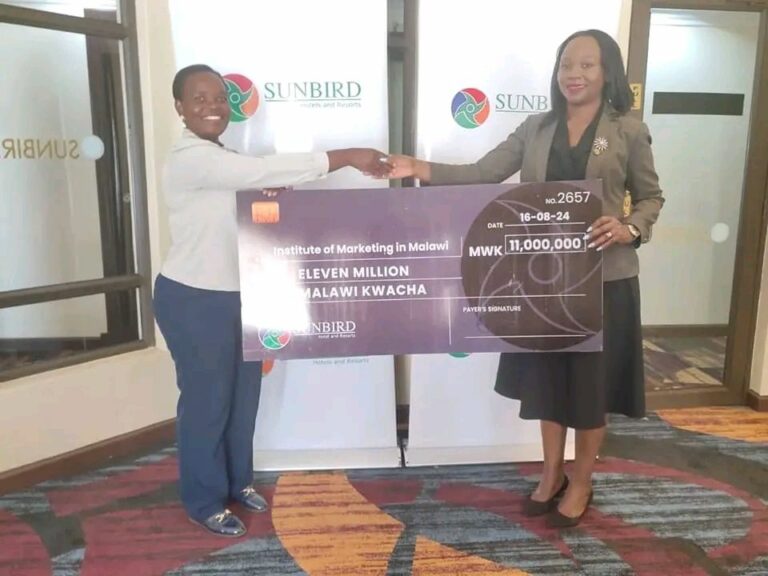 Sunbird Tourism Malawi donates K11 Million to IMM annual conference
