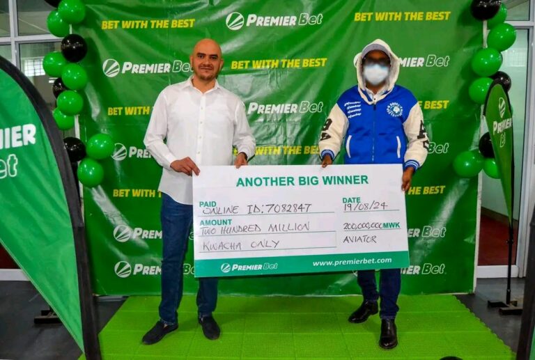 Lilongwe entrepreneur wins K200 million in PremierBet aviator game