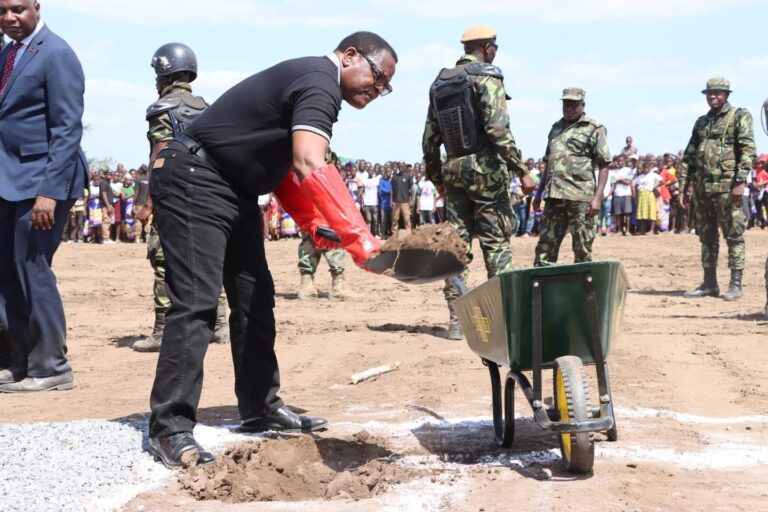 Chakwera lays foundation stone for Mpatsa Full Primary School in Nsanje
