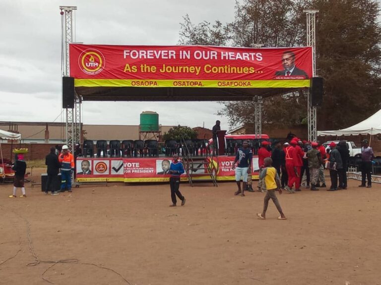 Masintha Ground observes a minute of silence in tribute to Dr. Saulos Chilima