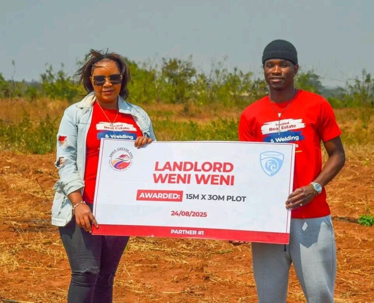 Mika Greenland rewards Silver Strikers FC players, fan with plots of land