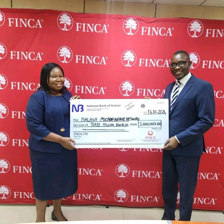 FINCA Malawi donates K3 million to Malawi Microfinance Network annual lake conference