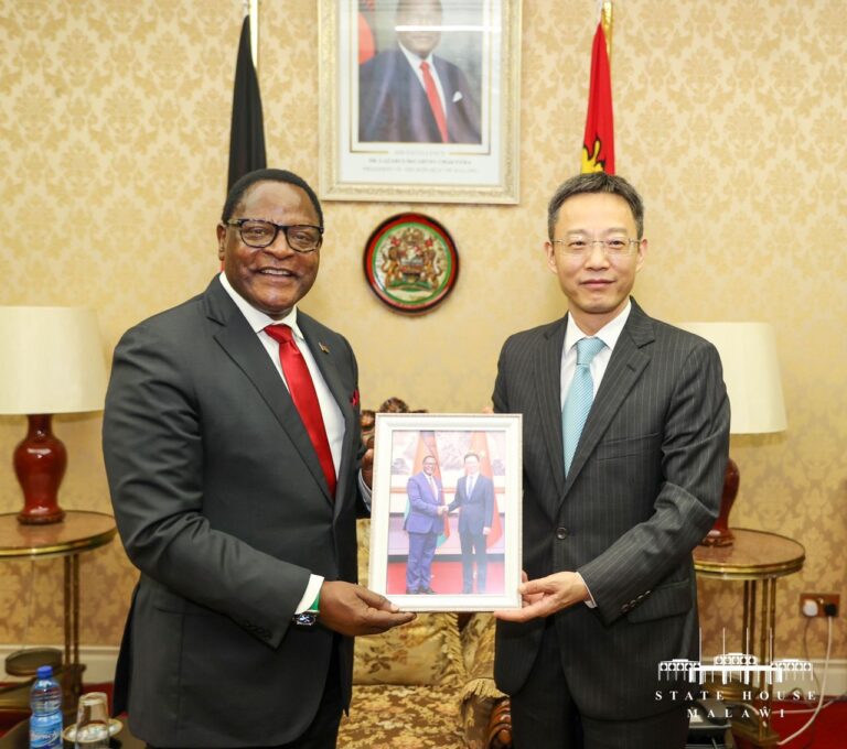 𝐂hinese Ambassador bids farewell to Malawi President Dr Lazarus McCarthy Chakwera