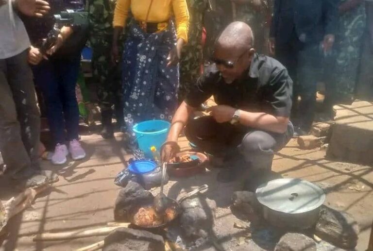 Vice President Michael Usi engages with Mulanje traders