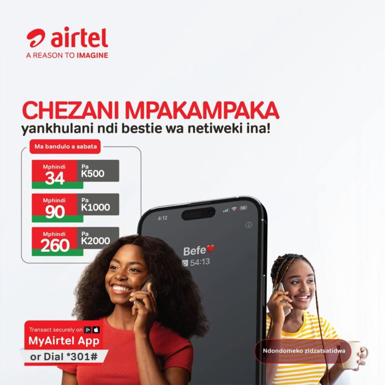Airtel Malawi Announces Revision of Chezani, MoFaya, WhatsApp Bundles and Voice PAYG Rates
