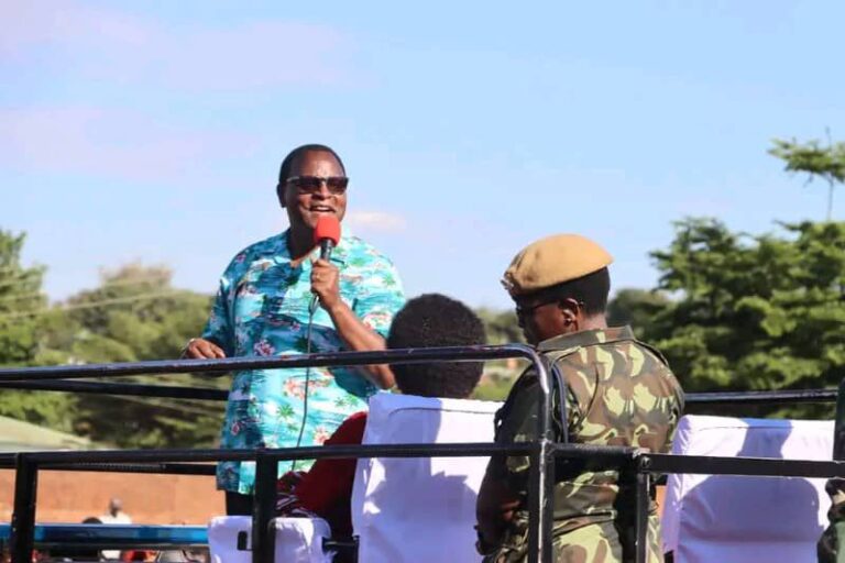 President Dr. Lazarus Chakwera encourages voter registration in Area 36 during whistle-stop tour