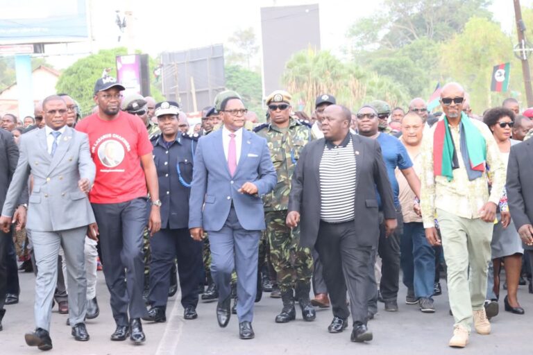 President Chakwera enters Blantyre with pomp