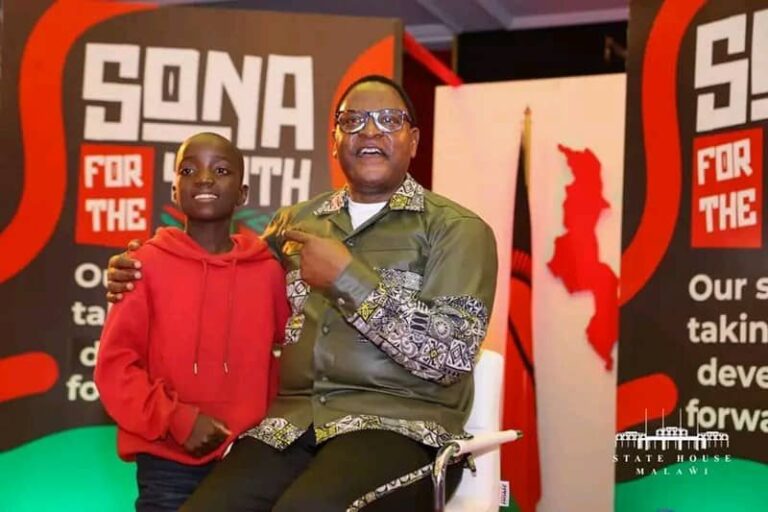 President Lazarus Chakwera engages youth