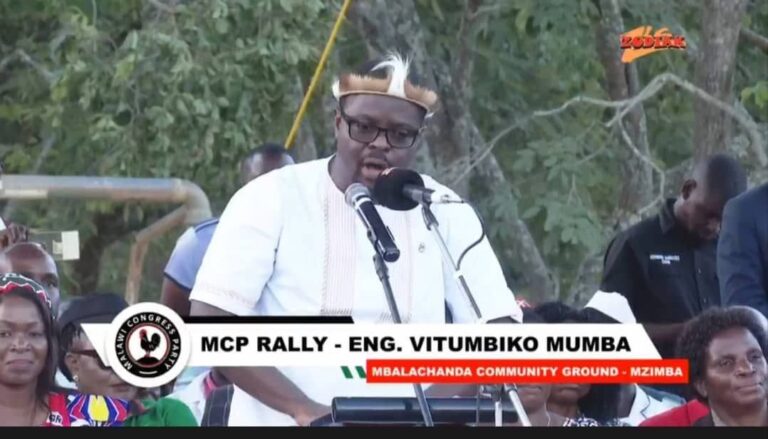 Mumba Dismisses Running Mate Speculation, Focused on Mzimba Seat