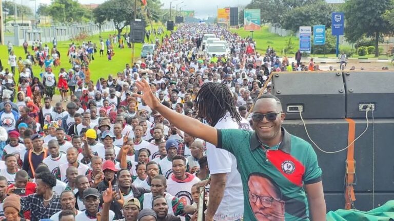 MCP supporters parade in Mzuzu to welcome President Chakwera
