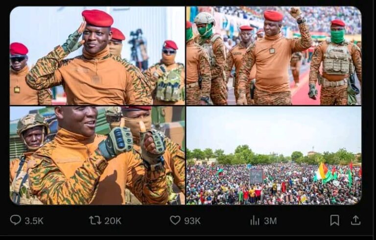 Traoré expresses gratitude and solidarity in the fight for a free and sovereign Africa