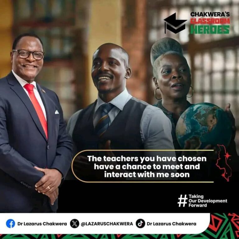 Chakwera launches facebook campaign to recognize outstanding teachers