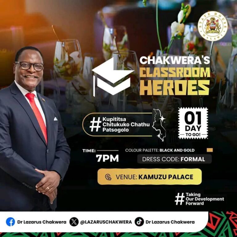 Chakwera honours Malawi’s most nominated teachers at Kamuzu Palace