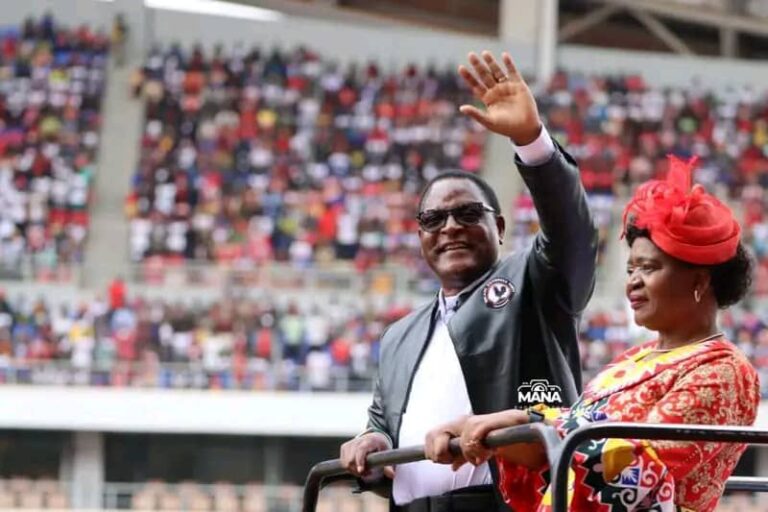 Chakwera arrives to launch MCP manifesto at Bingu National Stadium