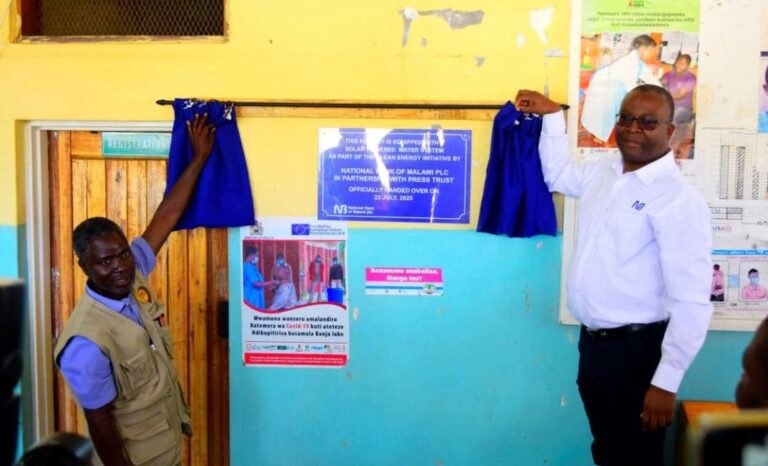 NBM plc, Press Trust Power Nankumba Health Centre with Solar System