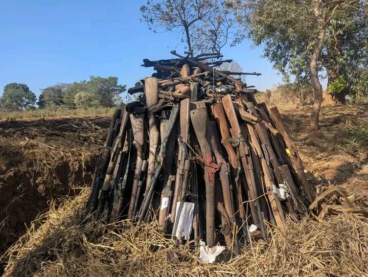 Malawi Police destroy 733 illegal firearms to boost public safety ahead of 2025 elections