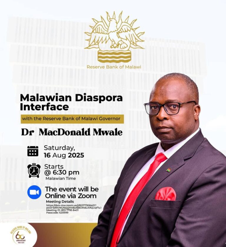 Reserve Bank of Malawi Governor to Engage Malawi Diaspora This Saturday