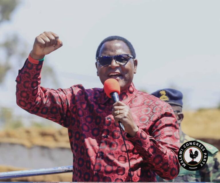 Chakwera Concludes Dedza Tour with Appeal for voter Support and Development Unity