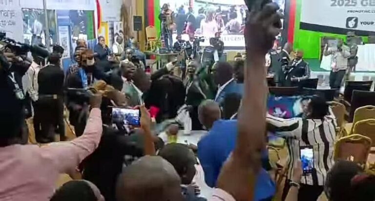 DPP supporters celebrate Mutharika’s victory at National Tally Centre