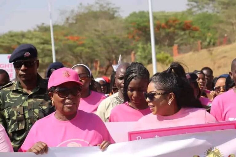 Vice President Dr. Jane Ansah leads Queens in pink breast cancer awareness walk in Lilongwe