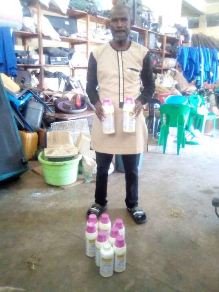 In cooler for selling unregistered pesticide