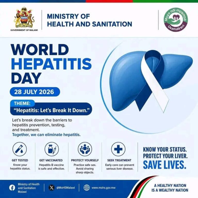 Malawi Marks World Hepatitis Day with Renewed Call to Expand Testing, Vaccination and Treatment*